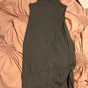 Elegant Sleeveless Gray Maxi Dress